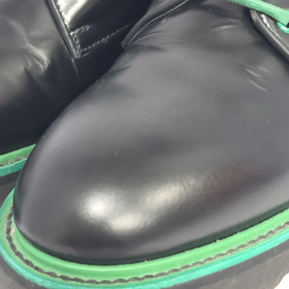 Dirk Bikkembergs Chunky Derby Shoe Goodyear Welt Mens Size 11 EU44 Black/Green